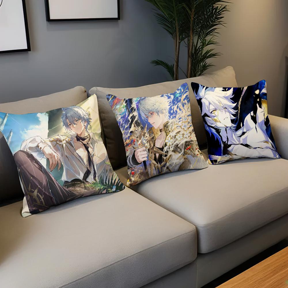Game Honkai Star Rail Phainon Cushion Cover Comfortable Soft Pillow Case for Sofa Living Room Home Decor Protective Covers
