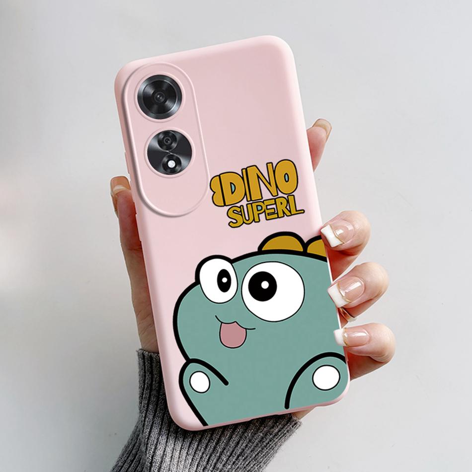 Чехол для Oppo A60 CPH2631 Милый Мультяшный Медведь Лягушка Расписной Ударопрочный Мягкий Задний Чехол для Oppo A60 OppoA60 A 60 4G Силиконовый Бампер