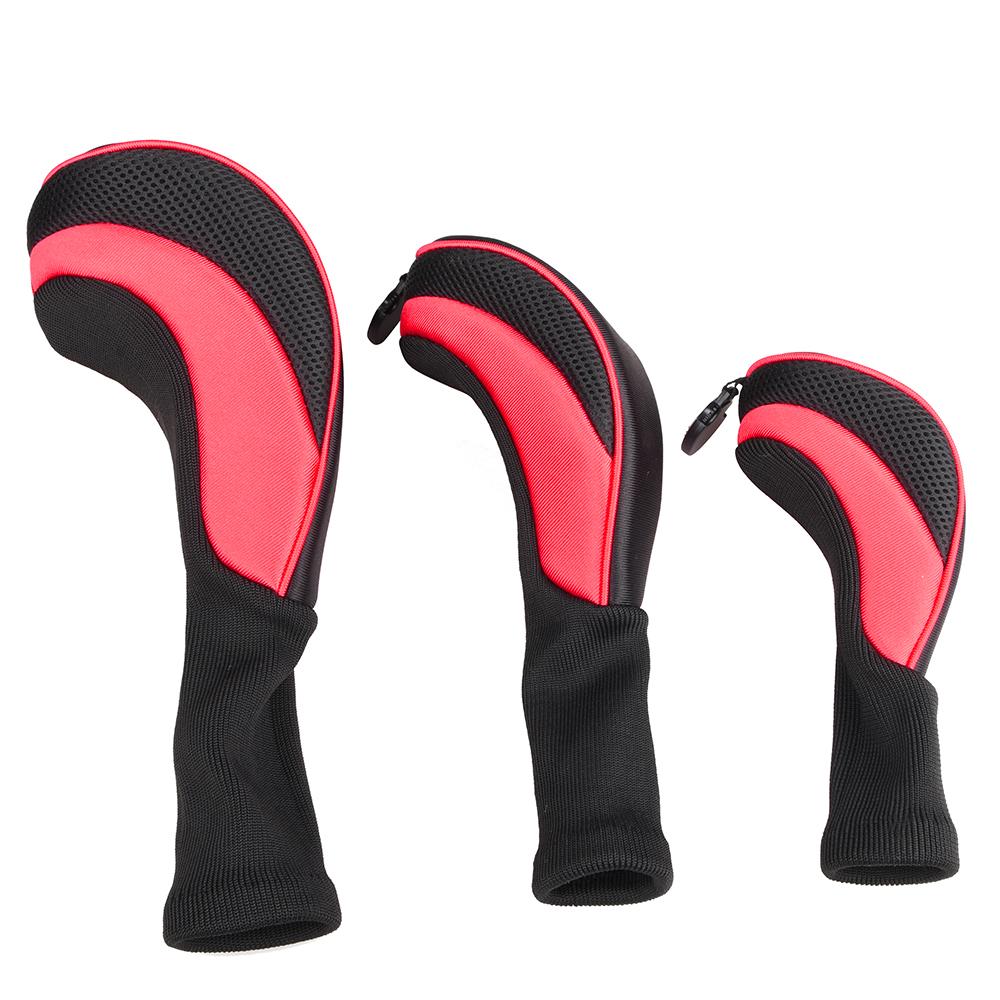 3Pcs/Set of Long-necked Golf Club Head Covers Numbered Wooden Club Head Covers Durable Golf Club Protectors and Golf Accessories 5