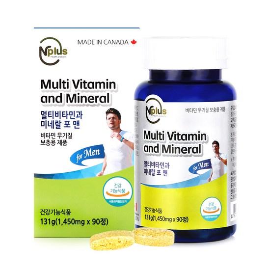 N Plus Multivitamin & Mineral for Men, 90, 1,Korean Health Food