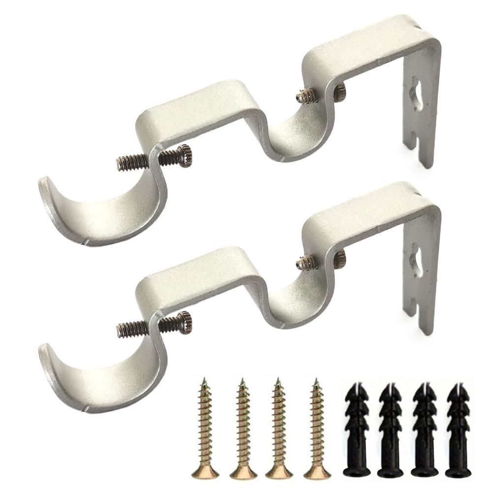 2 шт. Сверхпрочный держатель для римской штанги, Двойная штанга, Двухслойные подвесные кронштейны, Окна