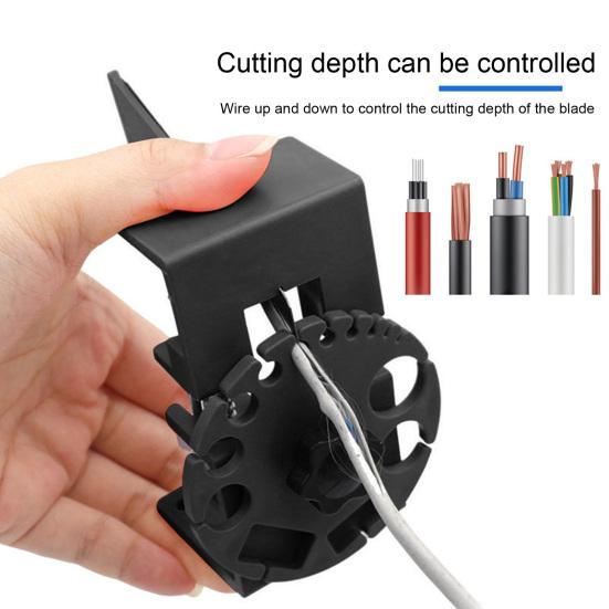 Портативная машина для зачистки проводов Компактная машина для зачистки проводов 24-0 AWG Ручной инструмент для зачистки медного кабеля Легкая карманная машина для зачистки проводов с регулируемой глубиной