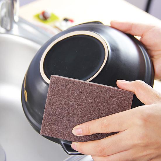 3/4/5Pcs Emery Cleaning Sponge Nano Carborundum Wipe Sponge Brush Rust Eraser Pots Pans Sink Grill Cleaning Scrubber Scouring Pad
