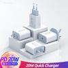 Быстрое зарядное устройство PD 20 Вт для iPhone 12 11 Xs Xr Pro Max 8, адаптер USB C, зарядные устройства Портативное дорожное зарядное устройство с вилкой ЕС и Великобритании QC3.0 для Android