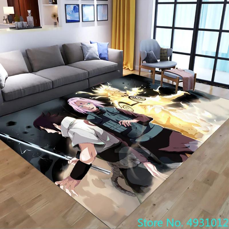 Bathroom Carpet Anime Uzumaki Naruto Cartoon Plush Rug Living Room Floor Mat Kitchen Bedroom Washable Non-slip Door Mats