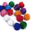 50pcs Indoor Glitter Balls Interactive Pom Pom Balls Pet Toys Cat Sparkle Balls Toy Puppy