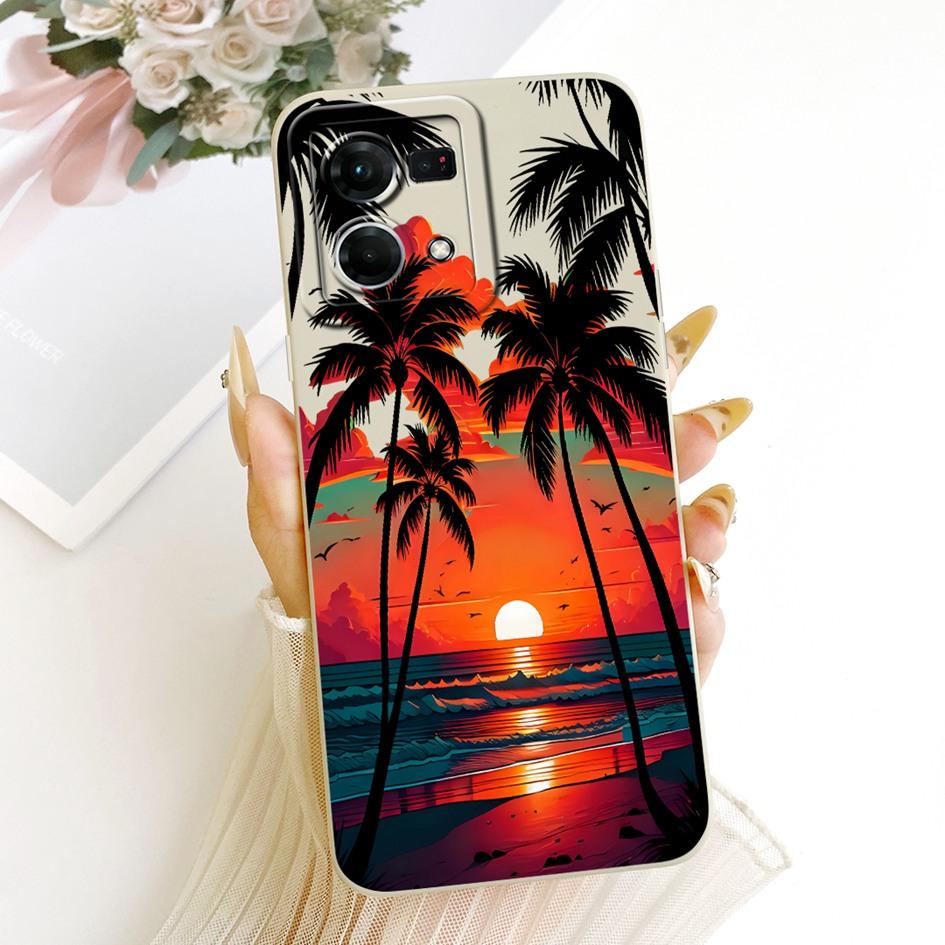 Case For OPPO Reno 7 8 4G Cover CPH2457 CPH2363 Lovely Cartoon Soft Silicone Matte Bumper For OPPO F21 Pro Cases F21s Pro Fundas