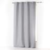 Rideau a Oeillets 140 X 280 Cm Microfibre Unie Absolu Gris