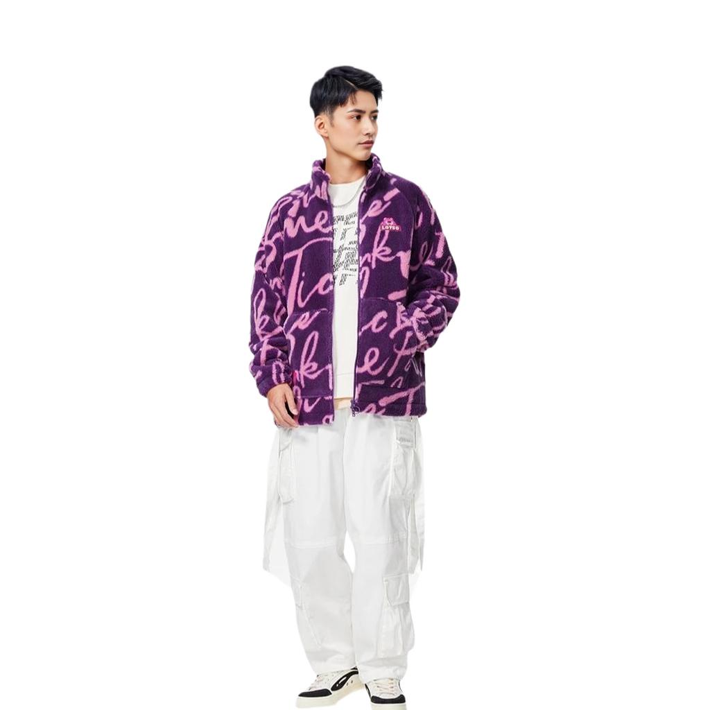 Li Ning x Disney Jacket Unisex Purple/Lotus Purple Print AFDRA16-4