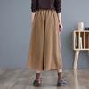 Corduroy Vintage Autumn Winter Pants High Waist Loose Women Casual Wide Leg Pants Spring Capris Pants with Belt