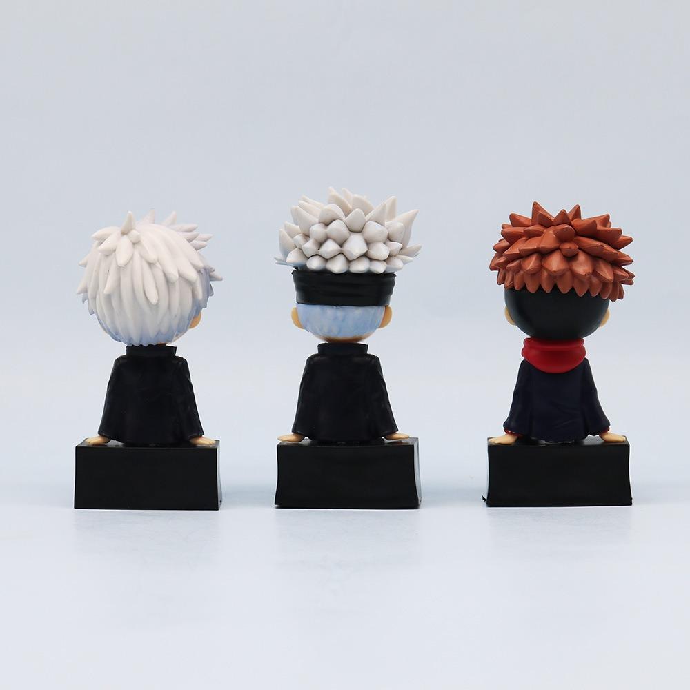 Jujutsu Kaisen Cartoon Anime Doll Sitting Posture Gojo Satoru Itadori Yūji Statue Toy Pvc Collection Desktop Decoration Model