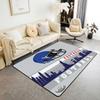 Erosebridal Football City Area Rug 4'11" x 3'3" Football Rug for Boys Girls Brown Red Rugby Game Carpet Football Fans Bedroom Decor Sports B