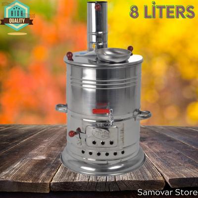 | 8 LT | Самовар, грелка для чая, дровяная угольная печь, лагерь, самовар, чай, чайник из нержавеющей стали, кемпинг, чайник для чая, кухонный аксессуар