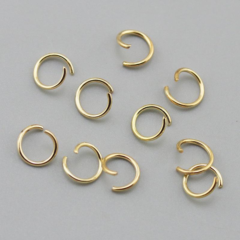 Упаковка 100 г: Белые, серебристые, золотистые, цвета KC Gold посеребрённые разгибающиеся колечки для изготовления украшений своими руками