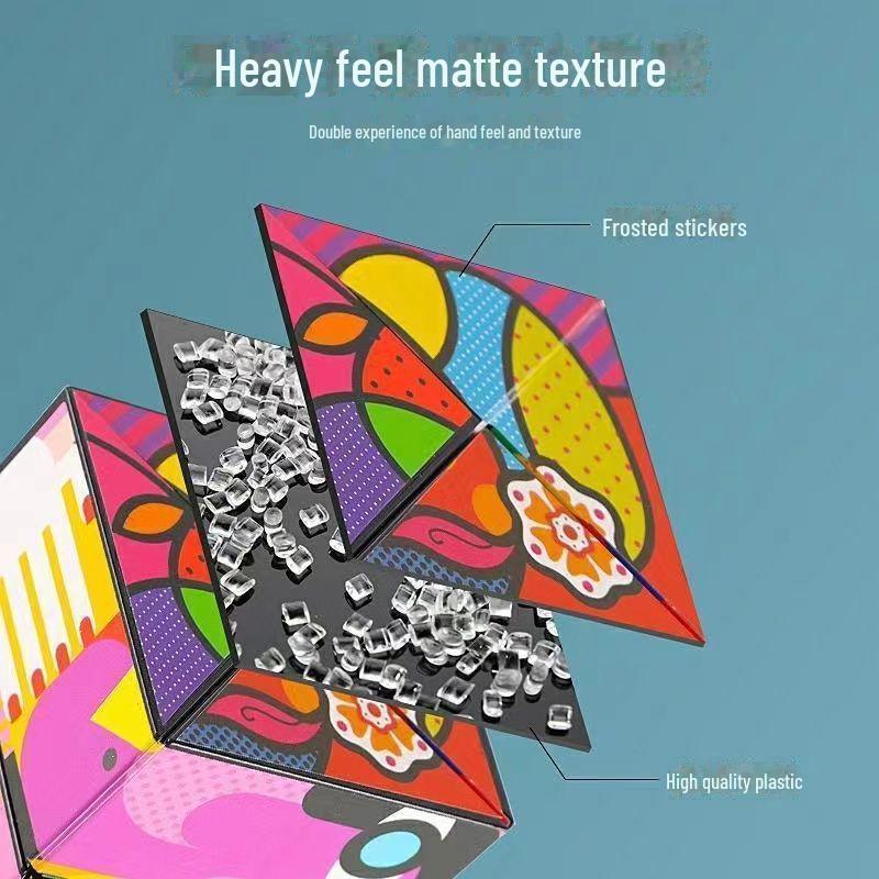 Неограниченная декомпрессия геометрического куба: Развивающая переворачивающаяся и сменная ручная игрушка