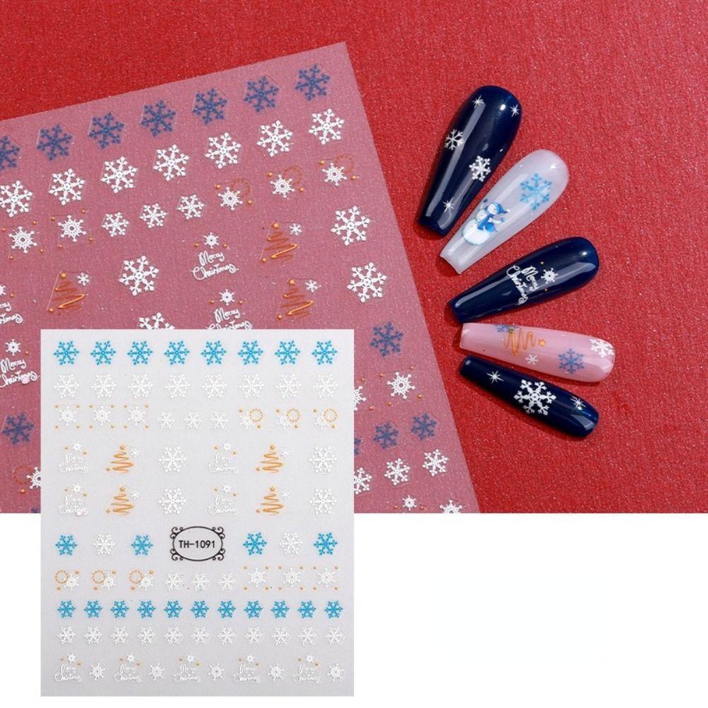 Claus Manicuring DIY Foils Nail Decals Nail Decoration Christmas Nail Sticker Nail Art Sticker