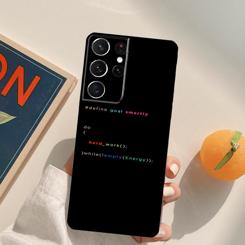 The Code design programmer Phone Case For Samsung Galaxy S25 Ultra S20 S21 S22 S23 S24 Plus S9 S10 S25 FE Back Cover