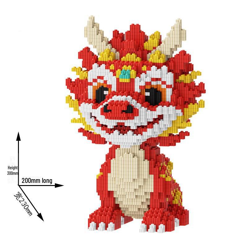 Год Дракона: Строительные блоки «Единорог-Дракон» в китайском стиле — развивающая головоломка для детей