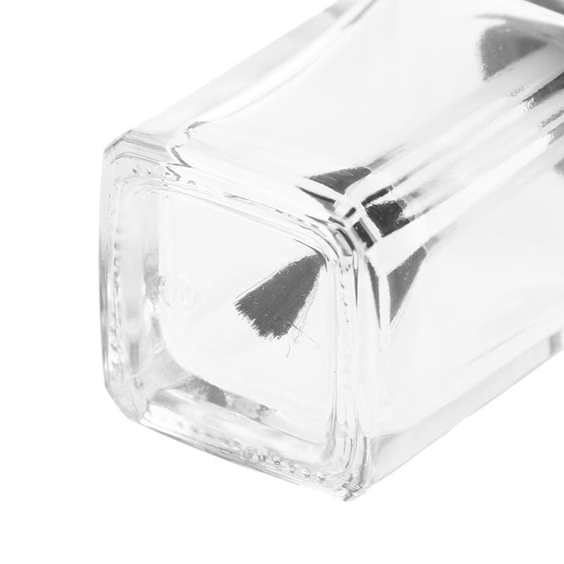 Пустая прозрачная стеклянная бутылка для ногтей с гель-лаком для жидкого искусства, многоразовый контейнер