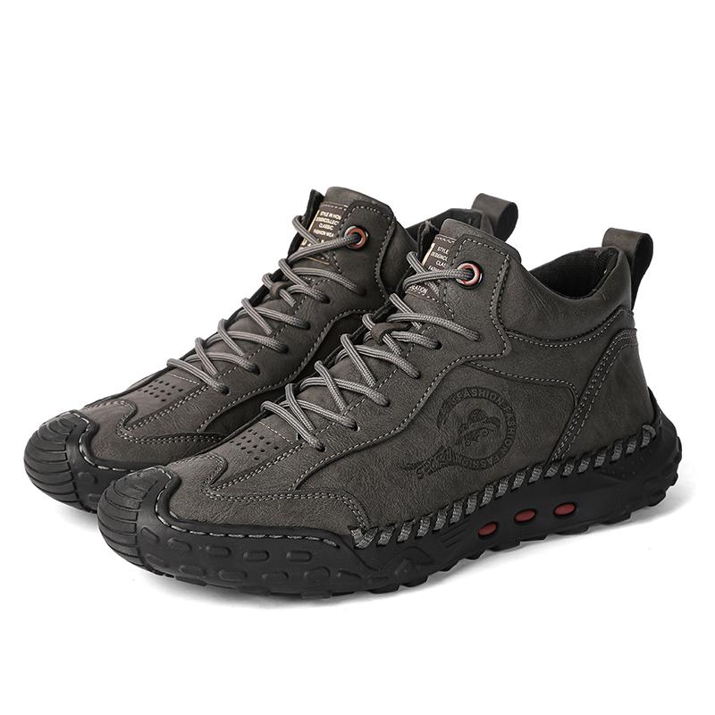 Autumn Handmade Men's Casual Boots Large Size Driving Car Boots Handmade Sewing Ankle Boots