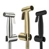 Brushed Gold 304 Stainless Steel Bidet Faucet Set Handheld Toilet Bidet Faucet Sprayer Toilet Self Cleaning Shower Head No Punch