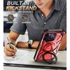 Магнитный чехол для телефона с кольцом для iPhone 15 Pro Max со встроенной подставкой, противоударный ТПУ чехол в 5 цветах
