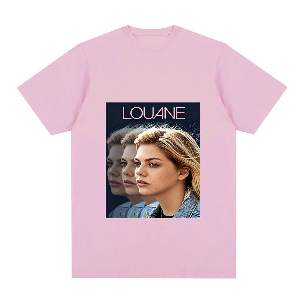Louane Футболка 100% Хлопок Классические Футболки с Графическим Принтом Женские и Мужские Повседневные Мягкие Уличная Мода Круглый Вырез Взрослые Топы Летние