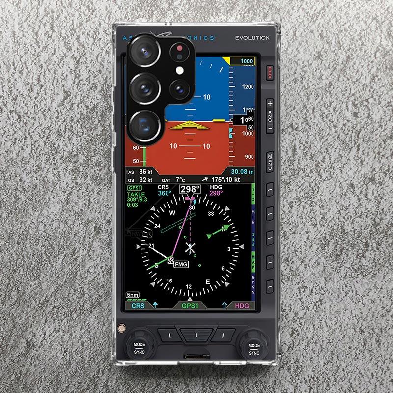 Aviation Aeroplane Helicopter Cockpit Instrument Phone Case For Samsung Galaxy S25 S24 S23 Ultra S22 Plus S21 S20 FE S10 + S25Ul