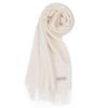 Cashmere Scarf with Fringe CS0099 [HHayashiguchi] 100% Design, (18. Off-White)