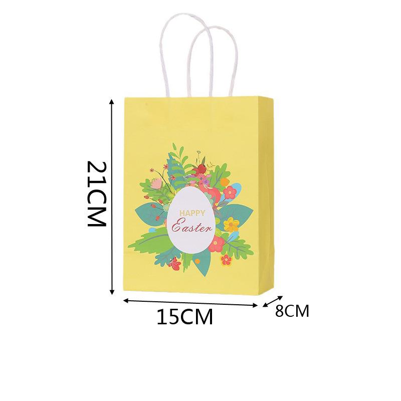 30 шт. подарочные пакеты с дизайном пасхального кролика и надписью Happy Easter, бумажные пакеты для подарков на вечеринку, маленьких подарков, упаковки сладостей и тортов