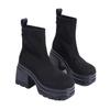 Platform Women Sock Ankle Boots High Heels Knitting Elegant Shoes Woman 2025 Trend Fashion Cozy Dress Ankle Boots Mujer Botas