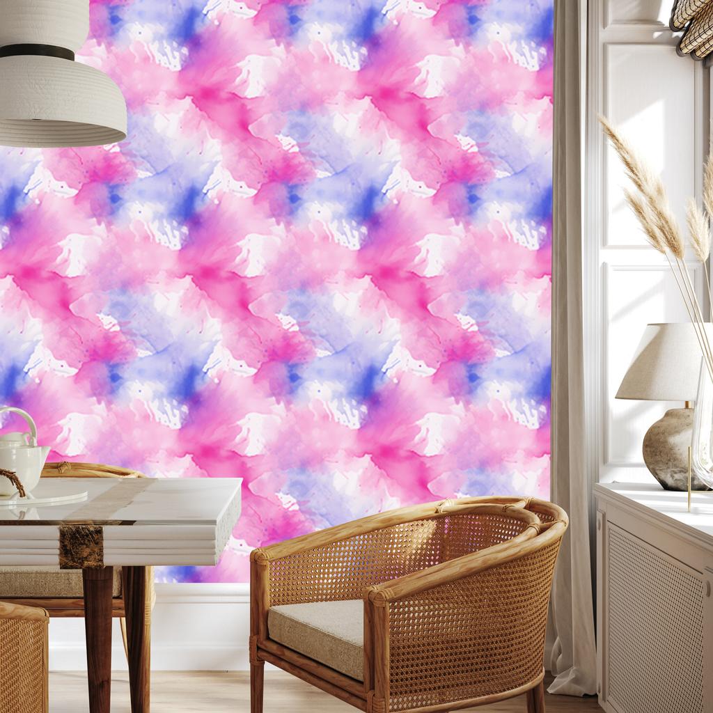 Wallpaper pink and purple ink powder pink, blue background 50x1000