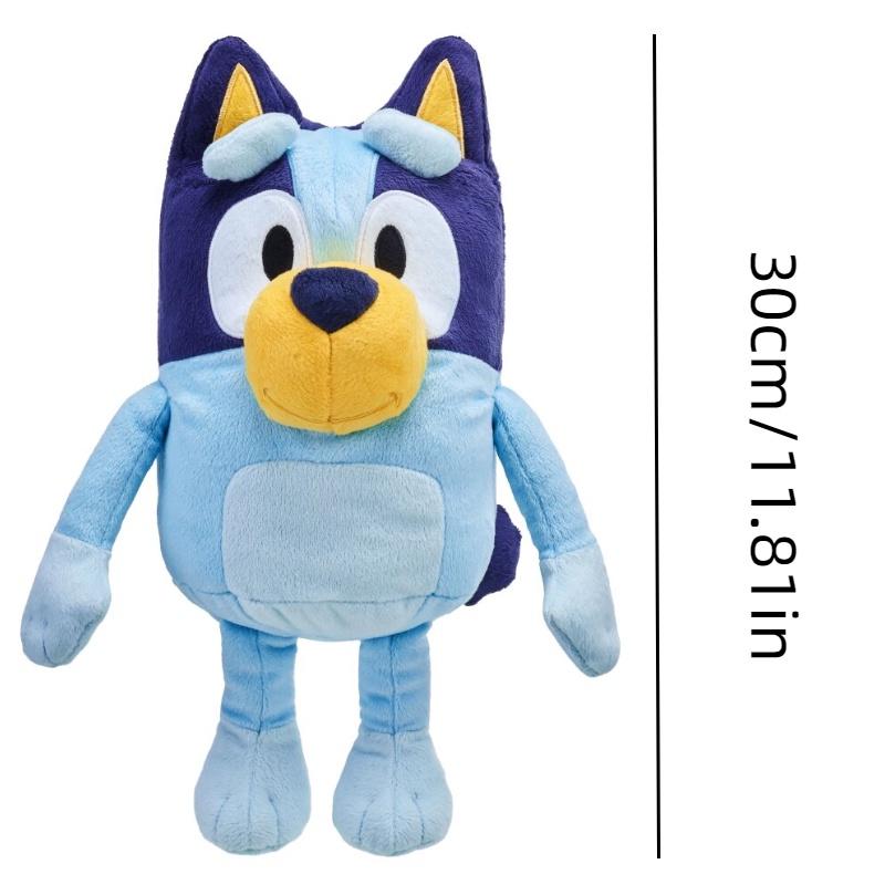 Bluey Talking Plush Fun Cartoon Dog Toy With Musical Features Short Plush Blue Color 30cm