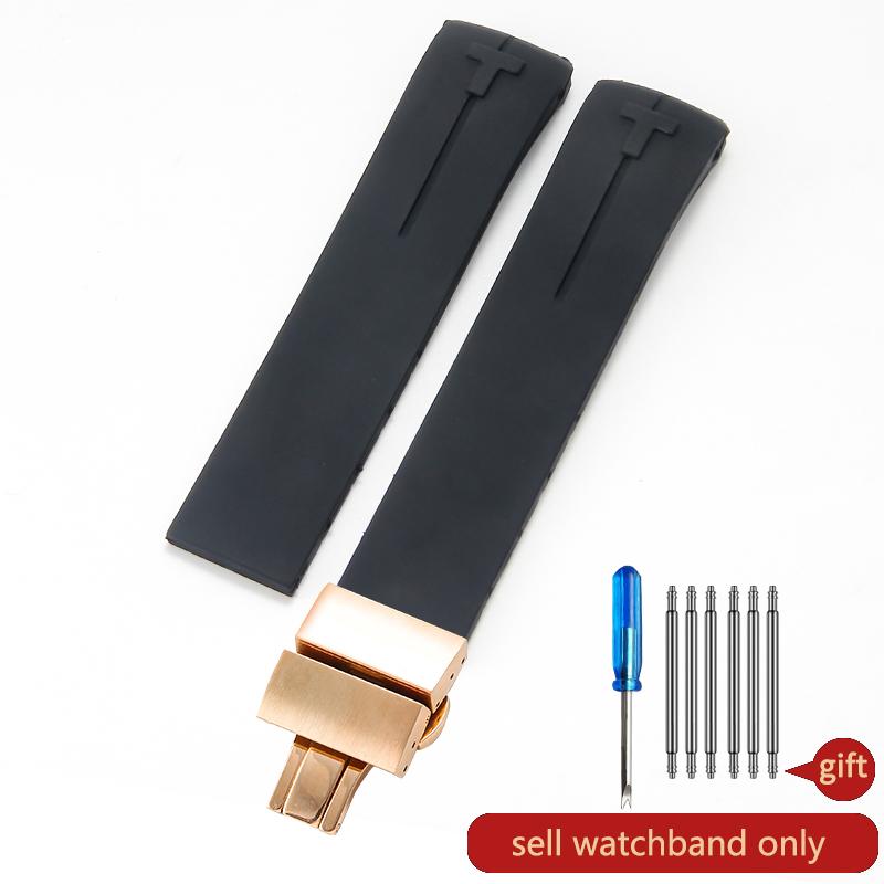 Нескользящий Высокоэластичный для Tissot T-Touch 21 20 мм Черно-Оранжевый T047 T013 T33 Специальный Интерфейс Антивозрастной Силиконовый Ремешок для Часов