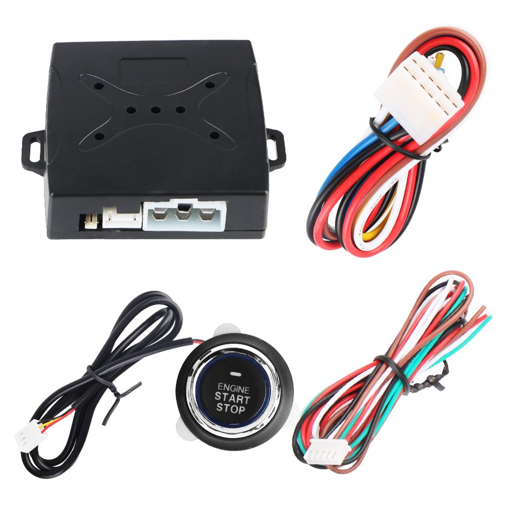 One Key Start Key Switch Autostart Car Start Stop Button 12V Car Alarm System Engine System Push Button Keyless Entry System