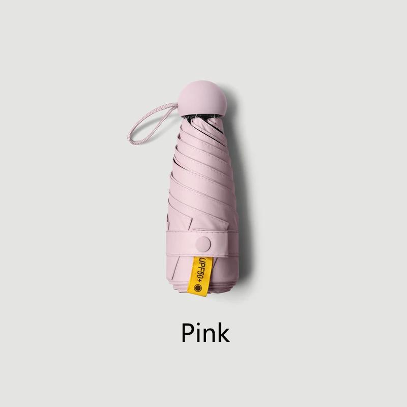 Зонт от солнца, мини-капсула, анти-УФ-зонт, маленький карманный зонтик, защита от солнца и ультрафиолета, зонтик