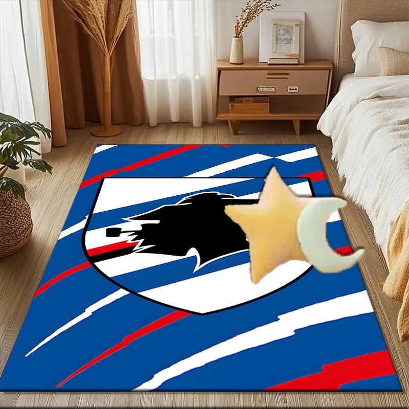 Sam-pdoria Team Emblem Rug for Living Room, Game Rooms, Office, Bedroom, Office Floor Mat Playful Design, fan gifts Christmas decor