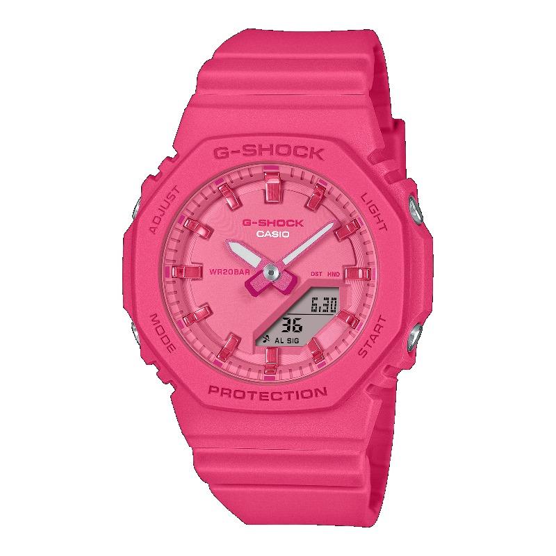 Casio Мужские кварцевые часы с аналоговым дисплеем, ударопрочные, водонепроницаемые 200 м, из смолы GMA-P2100PP-4A