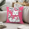 Cute Bboykisser Silly Cat Pillow Case Pattern Printed Pillowcase For Living Room Sofa Cushion Cover  Bedroom Decor