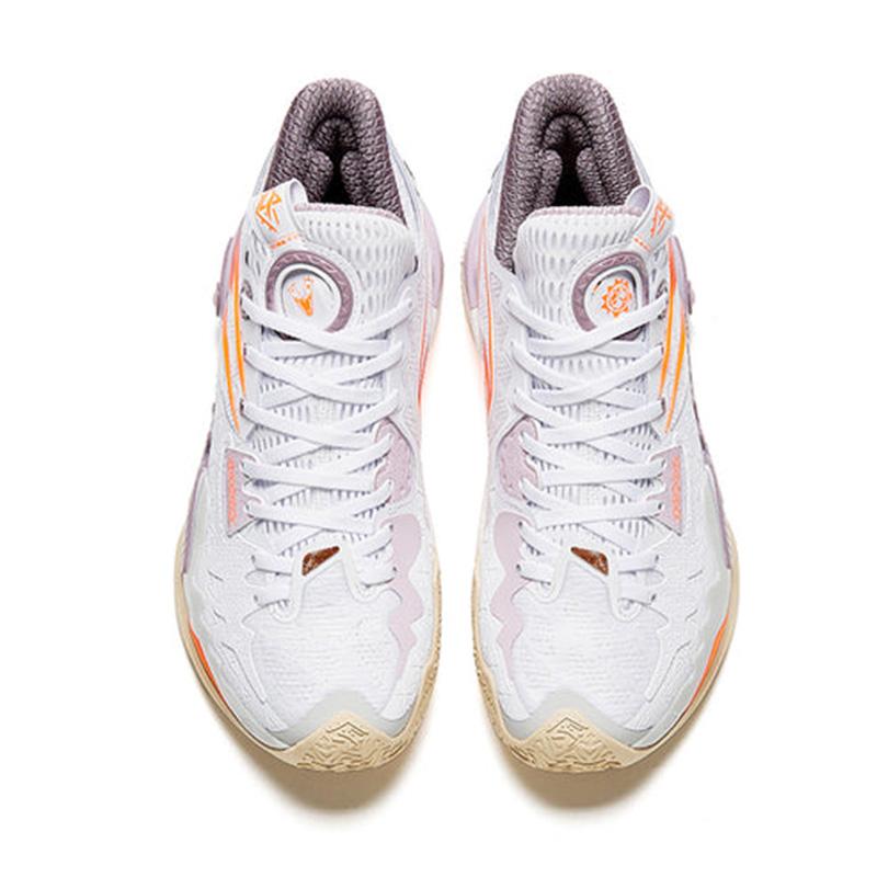 Anta Баскетбольные кроссовки Crazy Tide 5 Mutation Slip Resistant Durable Low Top, женские кроссовки, белые, фиолетовые 122331106-1