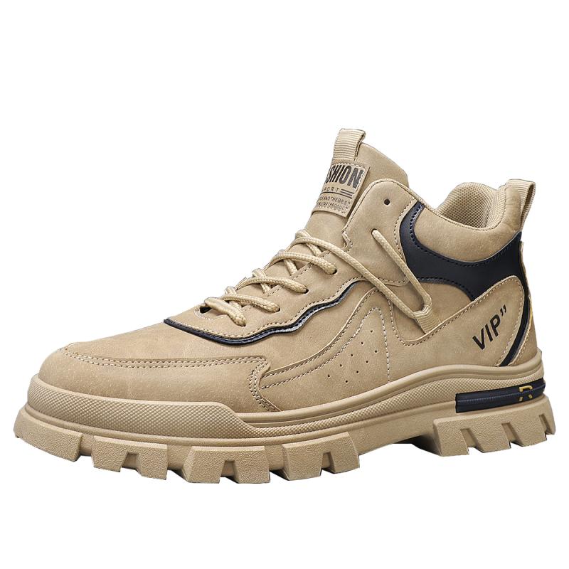 Мужские повседневные ботинки с мягкой подошвой, противоскользящие, рабочие, уличные ботинки Four Seasons, студенческие, спортивные, модные, молодежные, универсальные, модные ботинки