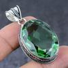 Tsavorite Gemstone Handmade 925 Sterling Silver Gift Jewelry Pendant 2.01" N7w10
