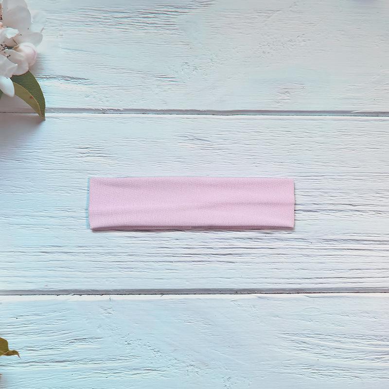 Высокоэластичная однотонная повязка на голову для занятий йогой и спортом - впитывающая пот, широкополый аксессуар для волос