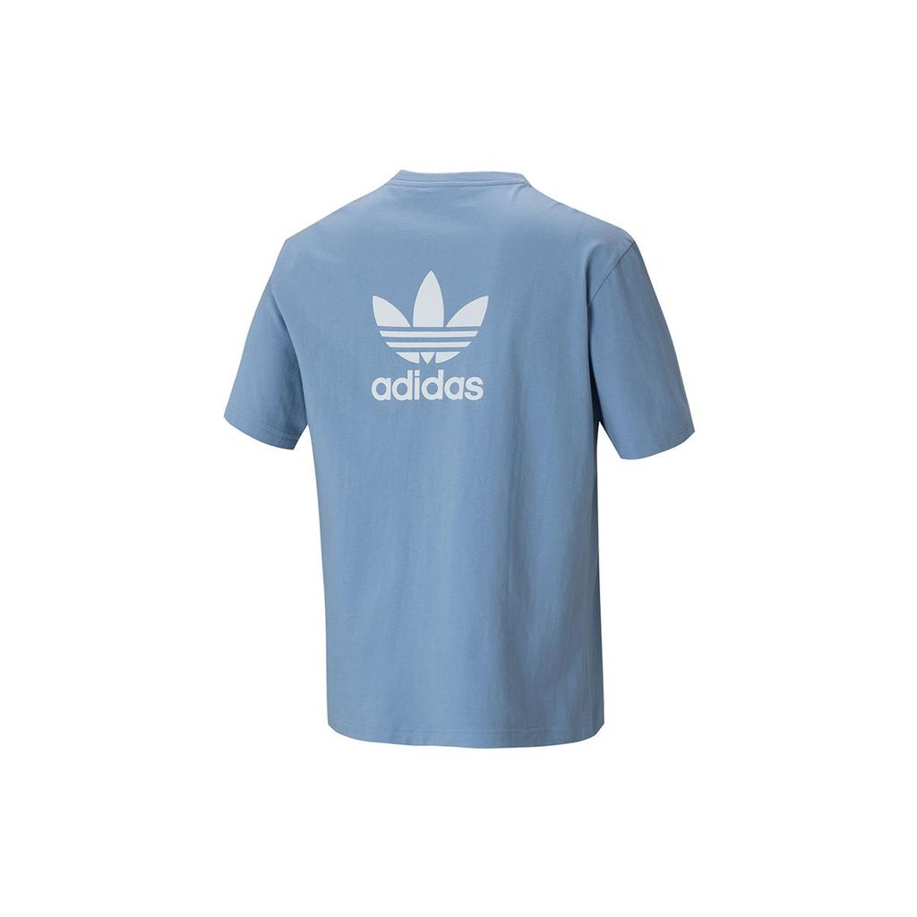 Adidas Originals B+F Trefoil Tee With Logo Print Men Tops Blue H37747
