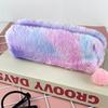 Pen Case Color Key Chain Plush Pencil Case Storage Bag Decoration Gift Kids