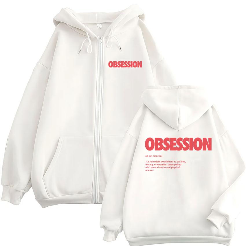 Horror Movie Obsession Merch Zipper Hoodies Men's Women Casual Fleece Loose Long Sleeves Zip Up Hooded Sweatshirts Jackets Coats