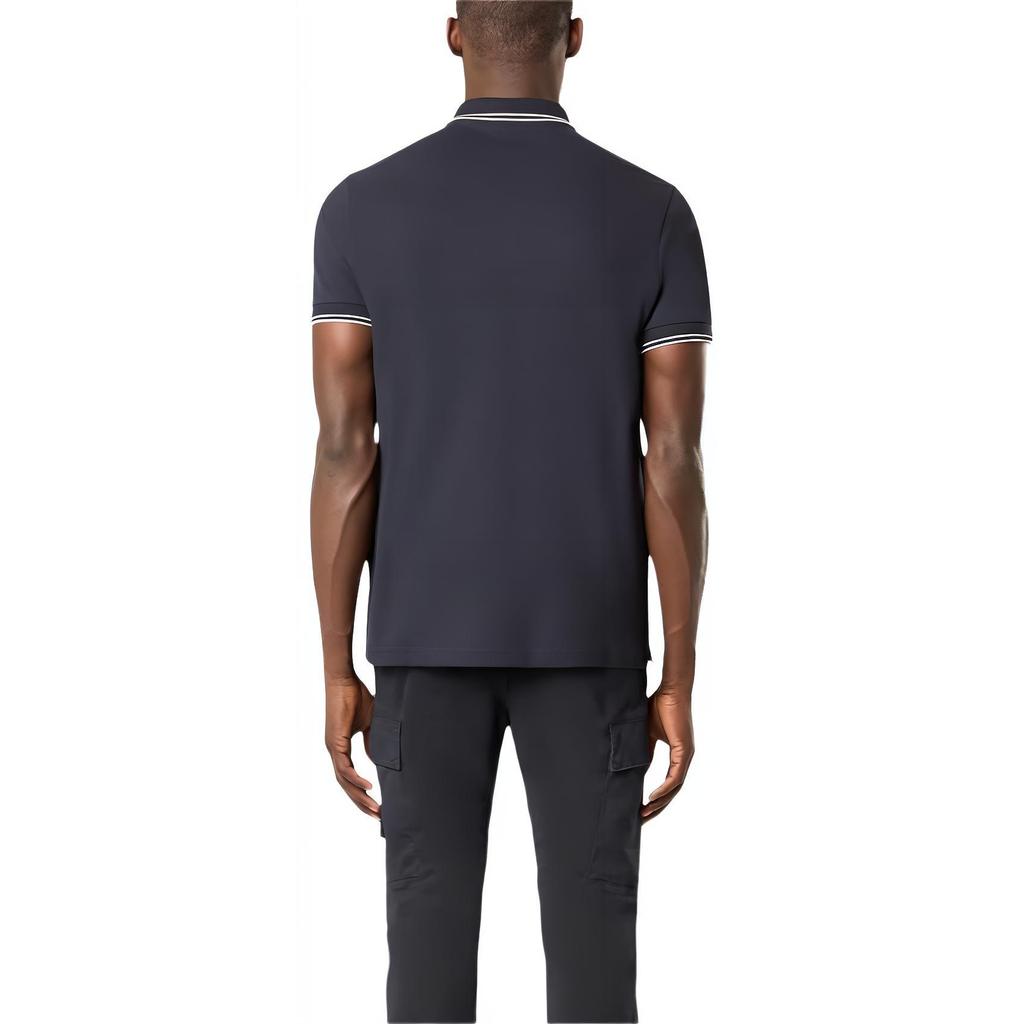 STONE ISLAND Мужская футболка поло с коротким рукавом и нашивкой с логотипом компаса Ss25, темно-синяя K1S1522002SCS0018-V0020