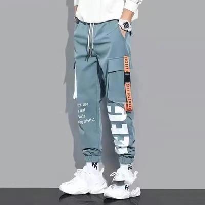 Мужские винтажные брюки-карго больших размеров с широкими штанинами и большими карманами, свободные прямые повседневные брюки