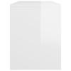 Makeup Stool High Gloss White 70 x 35 x 45 cm Particleboard
