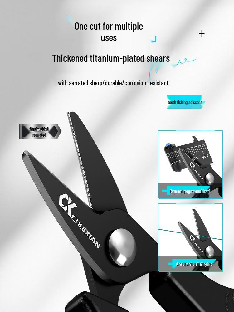 Новые многофункциональные рыболовные ножницы с титановым покрытием для PE-лески, поводкового материала и приманок Dyneema